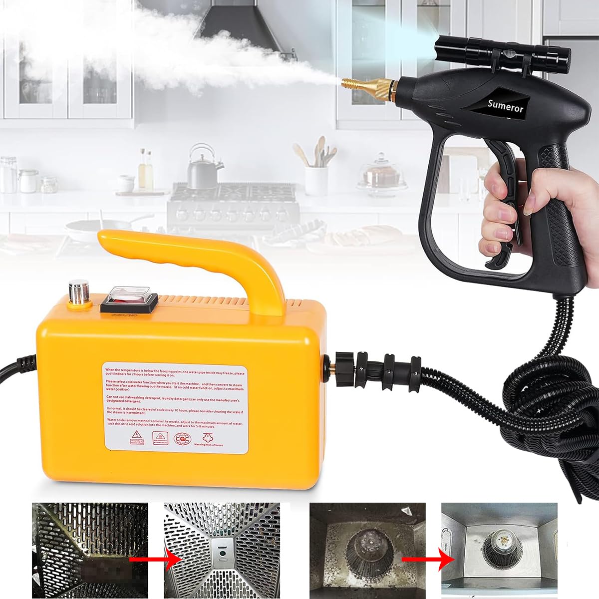 Amazon | 高温スチームクリーナー steam cleaner手持ち型の蒸気洗浄機